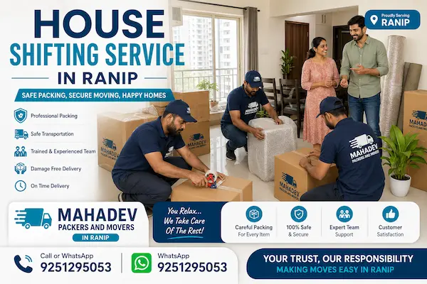 House Shifting Service in Ranip, Ahmedabad